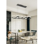 Φωτιστικό led μαύρο 3CCT Dimmable by remote control 80w 7300Lm