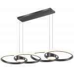 Φωτιστικό led μαύρο 3CCT Dimmable by remote control 80w 7300Lm