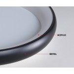 Φωτιστικό οροφής led μαύρο 3CCT Dimmable by remote control 40w 3650Lm