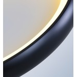 Φωτιστικό οροφής led μαύρο 3CCT Dimmable by remote control 40w 3650Lm