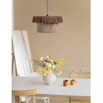 Φωτιστικό μονόφωτο BOHO  σχοινί καφέ/μελί Ε27 Φ40
